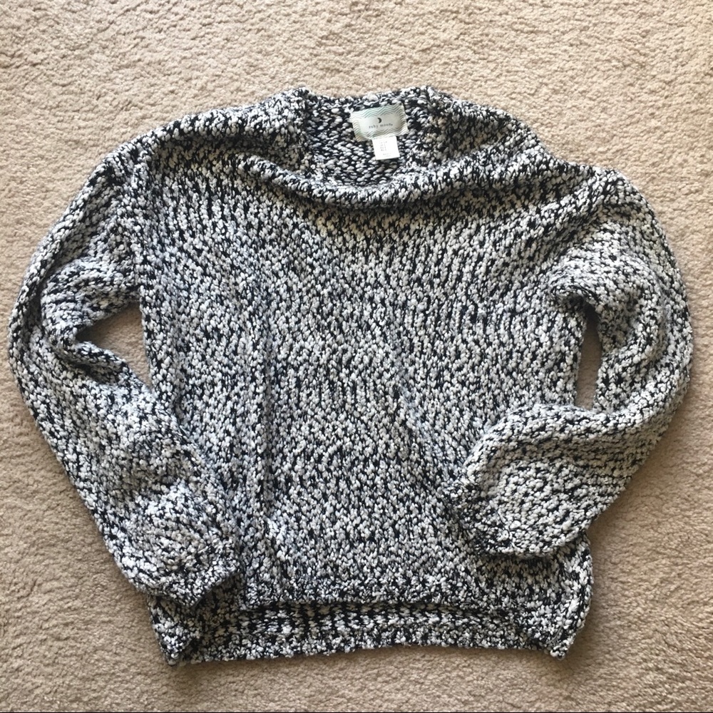 Marble Black & White Sweater